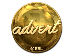 advent (Gold) | Katowice 2019 sticker