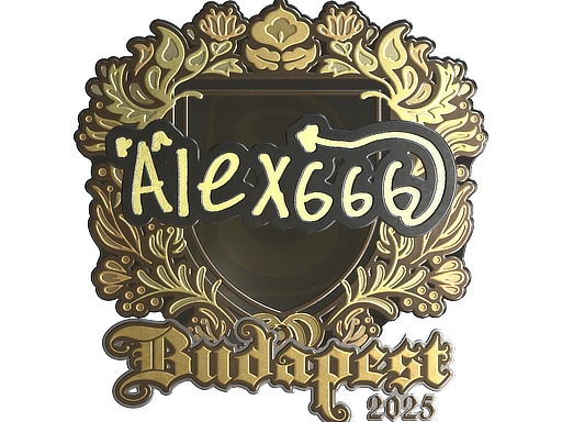 alex666 (Gold) | Budapest 2025 sticker
