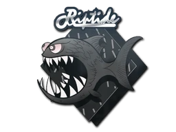 Black Jaggyfish sticker