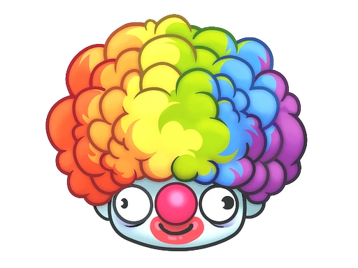 Clown Wig sticker