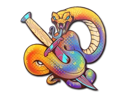 Coiled Strike sticker