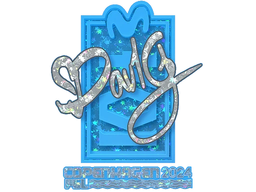 dav1g (Glitter) | Copenhagen 2024 sticker