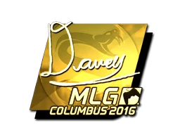 DAVEY (Gold) | MLG Columbus 2016 sticker