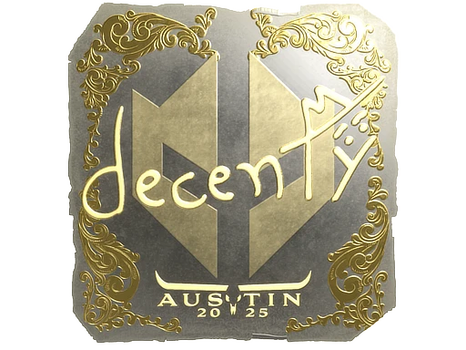 decenty (Gold) | Austin 2025 sticker