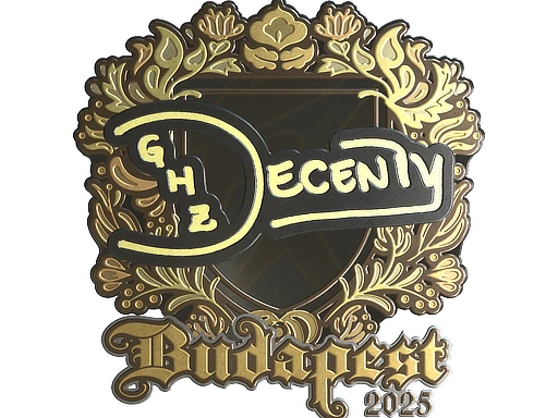 decenty (Gold) | Budapest 2025 sticker