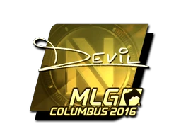 DEVIL (Gold) | MLG Columbus 2016 sticker