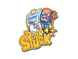 Door Stuck sticker