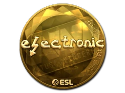 electronic (Gold) | Katowice 2019 sticker
