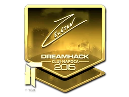 Ex6TenZ (Gold) | Cluj-Napoca 2015 sticker