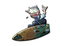 Fire Serpent Surf K sticker