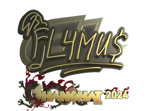 FL4MUS (Gold) | Shanghai 2024 sticker