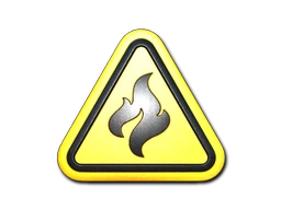 Flammable sticker