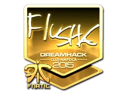 flusha (Gold) | Cluj-Napoca 2015 sticker