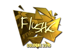 flusha (Gold) | Cologne 2016 sticker