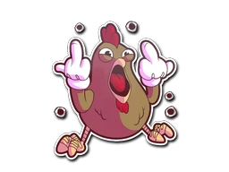 Get Clucked sticker
