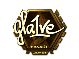 gla1ve (Gold) | London 2018 sticker