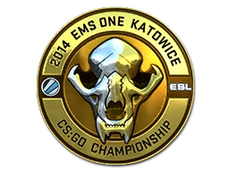 Gold ESL Skull (Foil) | Katowice 2014 sticker