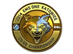 Gold ESL Wolf (Foil) | Katowice 2014 sticker