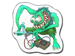 Green Bombster sticker
