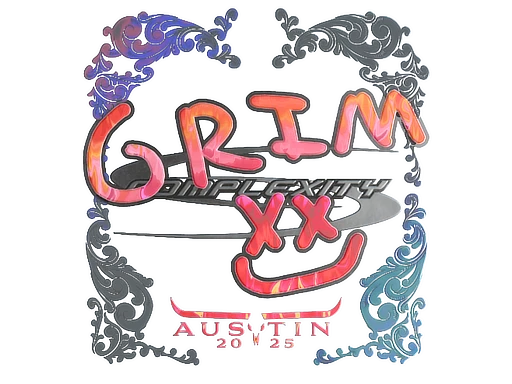 Grim (Holo) | Austin 2025 sticker