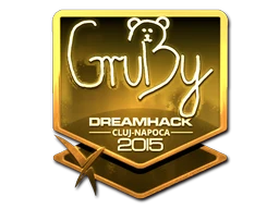 GruBy (Gold) | Cluj-Napoca 2015 sticker