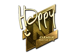 Happy (Gold) | Boston 2018 sticker