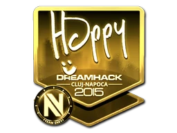 Happy (Gold) | Cluj-Napoca 2015 sticker