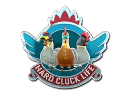 Hard Cluck Life sticker
