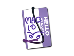Hello MAC-10 sticker