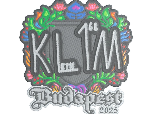 kl1m (Embroidered) | Budapest 2025 sticker