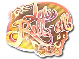 Let's Roll-oll sticker