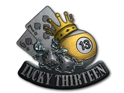 Lucky 13 sticker