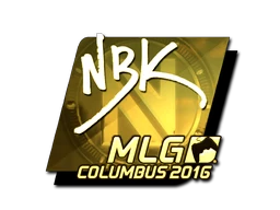 NBK- (Gold) | MLG Columbus 2016 sticker