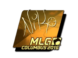 NiKo (Gold) | MLG Columbus 2016 sticker