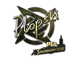 Plopski (Gold) | Stockholm 2021 sticker