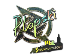 Plopski (Holo) | Stockholm 2021 sticker