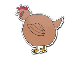Poorly Drawn Chicken sticker