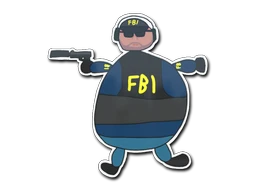 Poorly Drawn FBI sticker