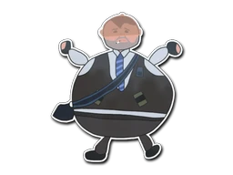 Poorly Drawn Number K sticker