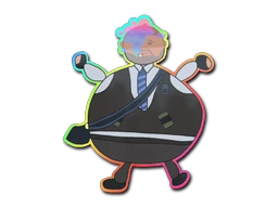 Poorly Drawn Number K sticker