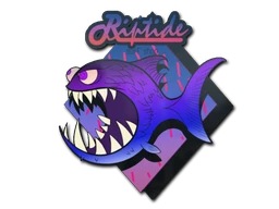 Purple Jaggyfish sticker