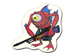 Red Cyclawps sticker