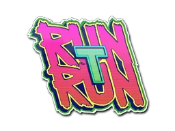 Run T, Run sticker