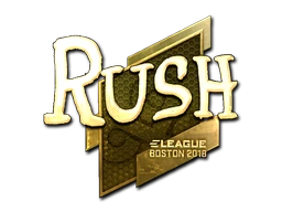 RUSH (Gold) | Boston 2018 sticker