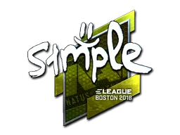 s1mple (Foil) | Boston 2018 sticker