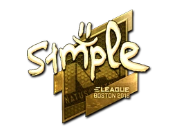 s1mple (Gold) | Boston 2018 sticker