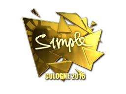 s1mple (Gold) | Cologne 2016 sticker