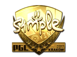 s1mple (Gold) | Krakow 2017 sticker