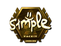 s1mple (Gold) | London 2018 sticker