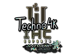 Techno4K (Glitter) | Antwerp 2022 sticker